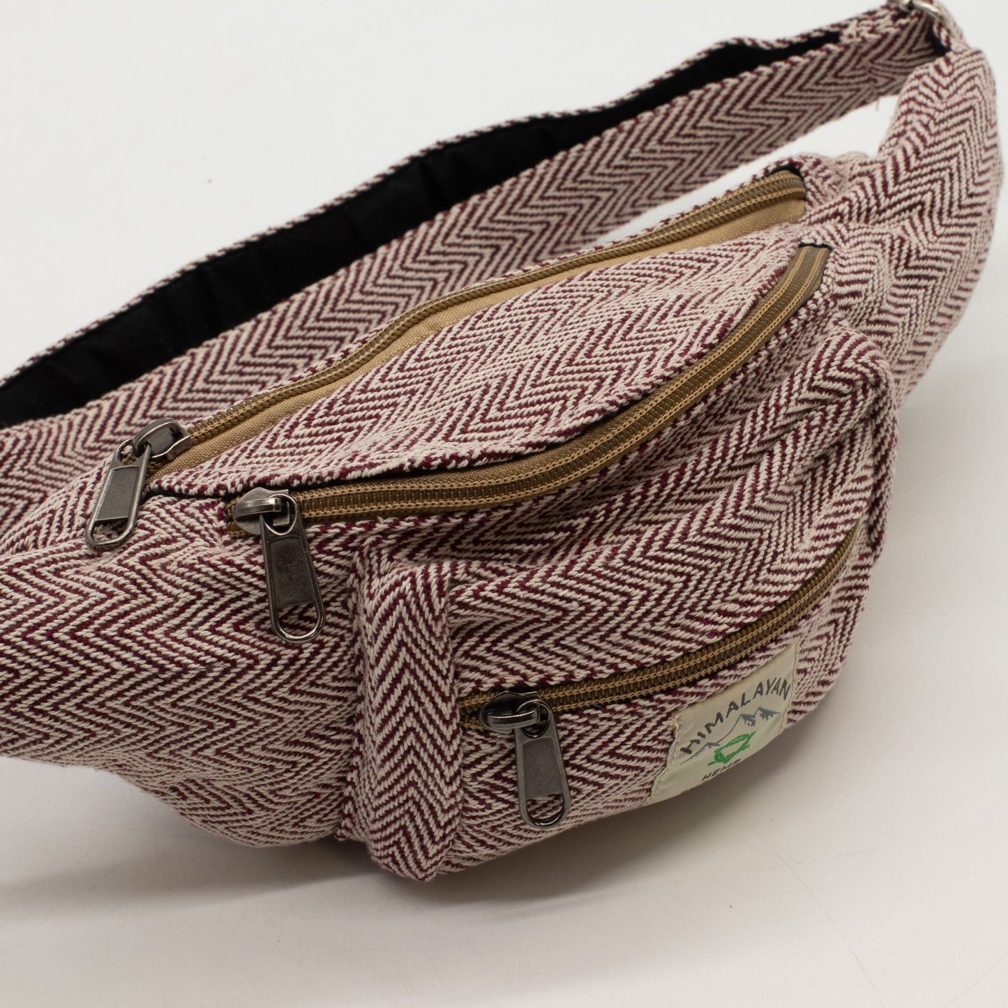 Bolso Tipo Cinturón de Estilo Cáñamo y Algodón (o Riñonera) - Vino
